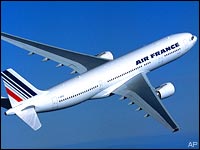 This undated file photo made available by Airbus shows an Airbus A330-200 jetliner from Air France